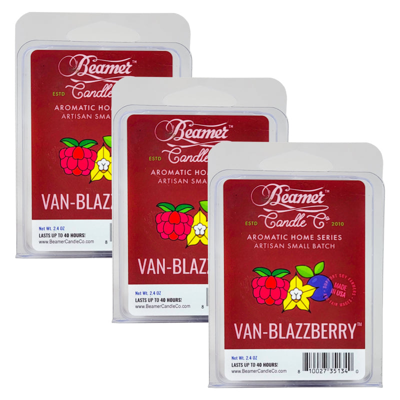 Van-Blazzberry Scent, Wax Drop Melts Aromatic Home Series, by Beamer Candle Co