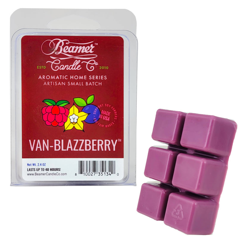 Van-Blazzberry Scent, Wax Drop Melts Aromatic Home Series, by Beamer Candle Co