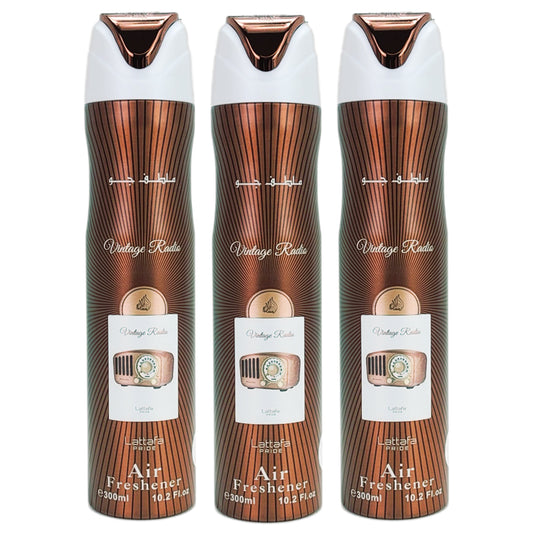 Vintage Radio Aerosol Air Freshener Spray, 300ml, by Lattafa