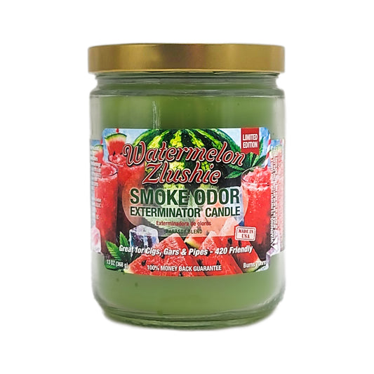Watermelon Zlushie 4" Odor Exterminator Glass Jar Candle 13oz