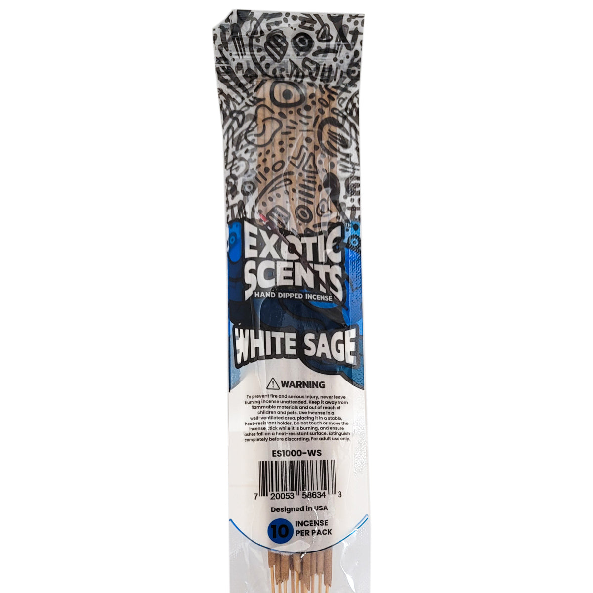 White Sage Scent 11" Exotic Scents Incense