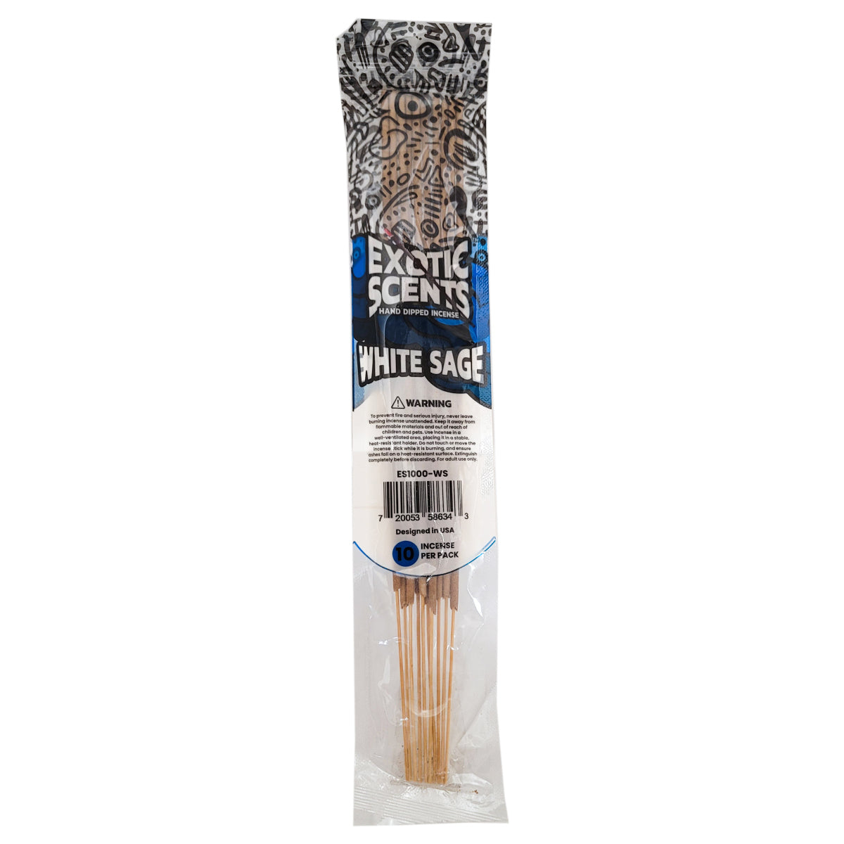 White Sage Scent 11" Exotic Scents Incense