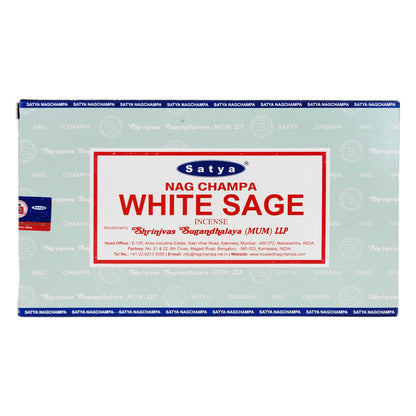 Satya White Sage Scent Incense Sticks, 15g Pack