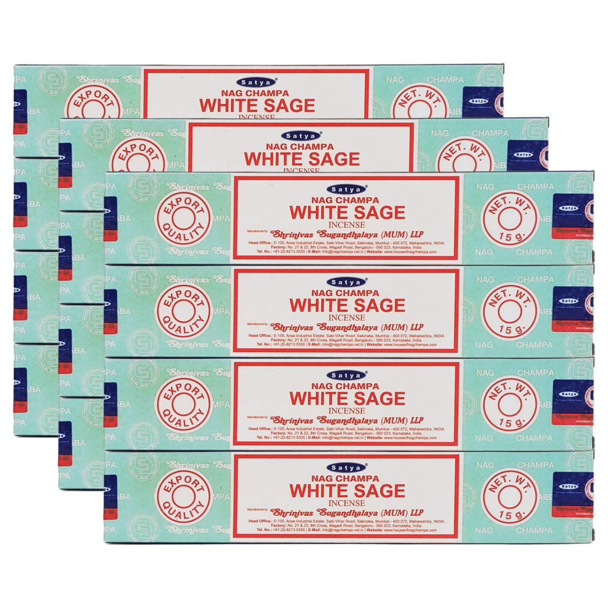 Satya White Sage Scent Incense Sticks, 15g Pack