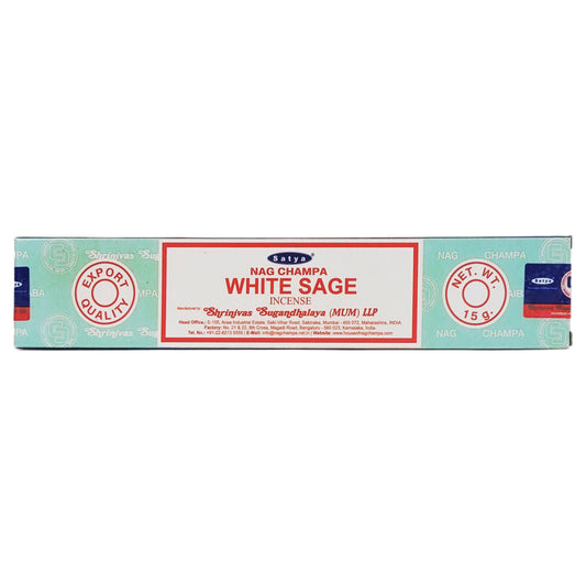 Satya White Sage Scent Incense Sticks, 15g Pack