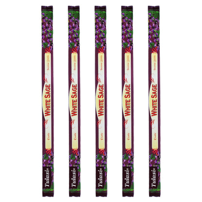 White Sage Tulasi 9" Incense Sticks, 8ct Square Packs
