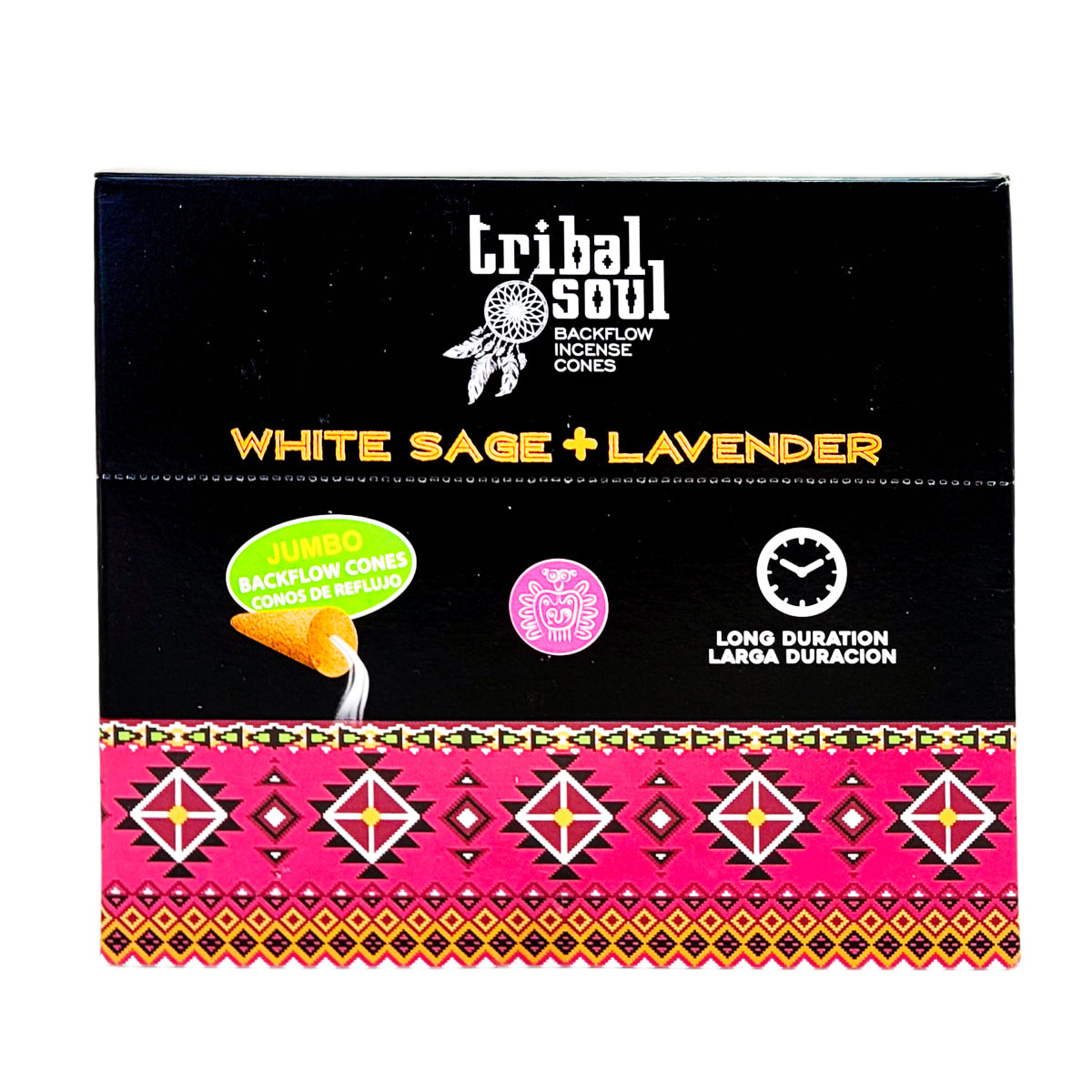Tribal Soul Jumbo Backflow Incense Cones, White Sage + Lavender 10ct Pack