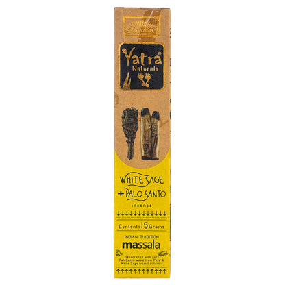 White Sage + Palo Santo Parimal Yatra Naturals Incense Sticks, 15g Packs