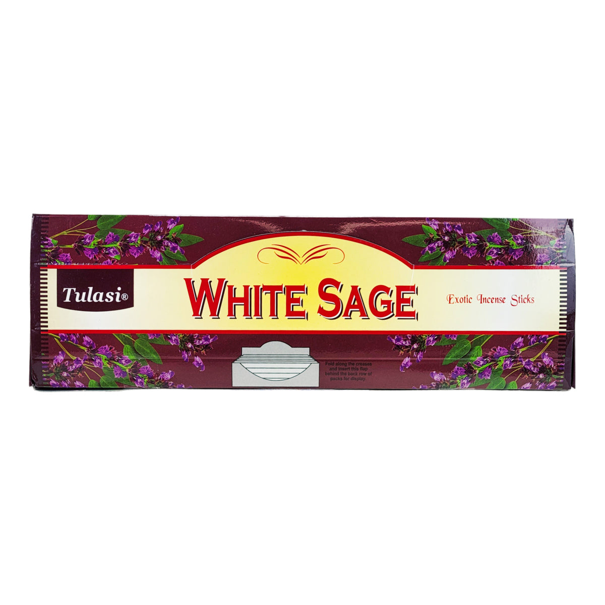 White Sage Tulasi 9" Incense Sticks, 8ct Square Packs