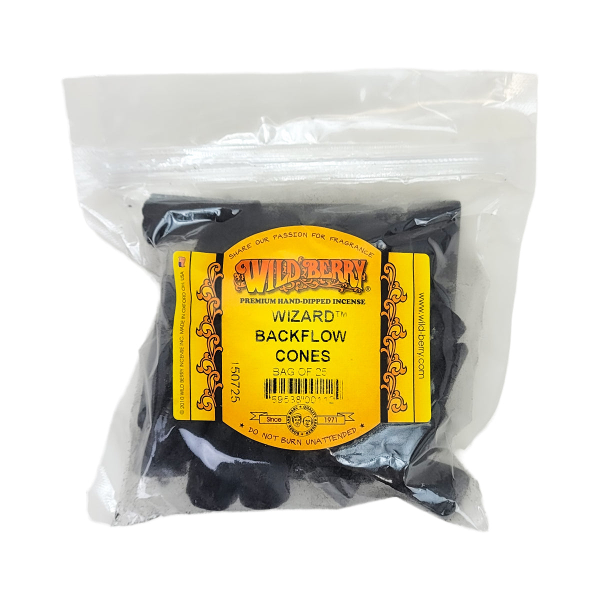 Backflow Wizard Wild Berry Incense Cones, 25ct Packs