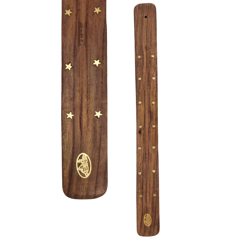 Jumbo Wood Incense Burner & Ash Catcher, Bharatanatyam Design, 18"
