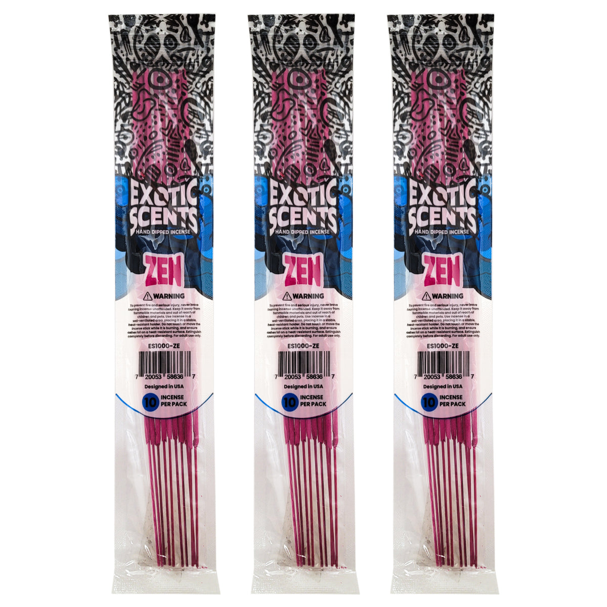 Zen Scent 11" Exotic Scents Incense