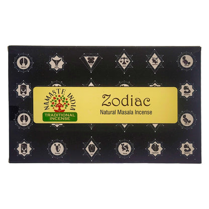 Zodiac 15g 8" Incense Pack, by Namaste India