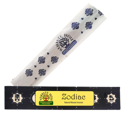 Zodiac 15g 8" Incense Pack, by Namaste India