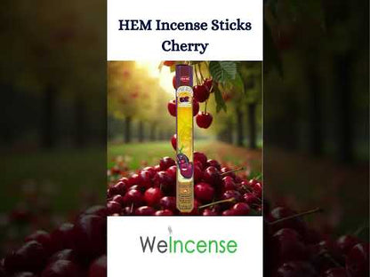 HEM Incense Sticks 20-Stick Hex Packs, Cherry