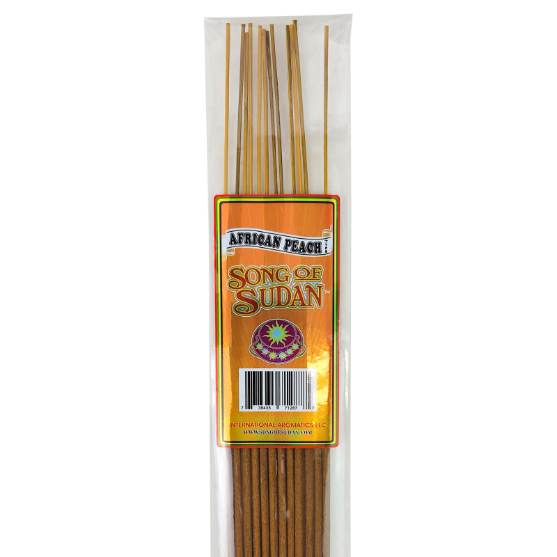 Song Of Sudan Handmade 11" Incense Sticks - African Peach Type Scent - 12 Sticks