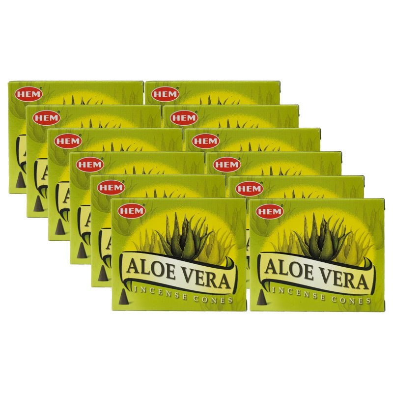 HEM Aloe Vera Scent Incense Cones, 10 Cone Pack