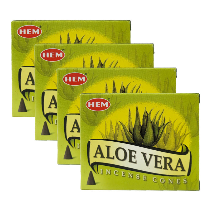 HEM Aloe Vera Scent Incense Cones, 10 Cone Pack