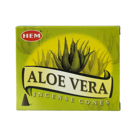 HEM Aloe Vera Scent Incense Cones, 10 Cone Pack