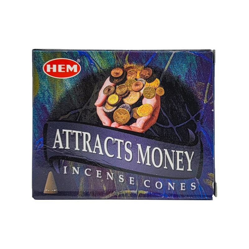 HEM Attracts Money Scent Incense Cones, 10 Cone Pack