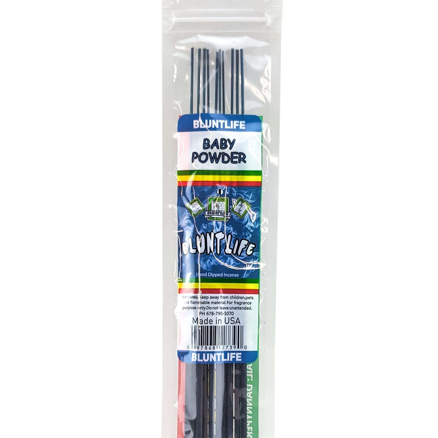 Baby Powder Scent 10.5" BluntLife Incense, 12-Stick Pack