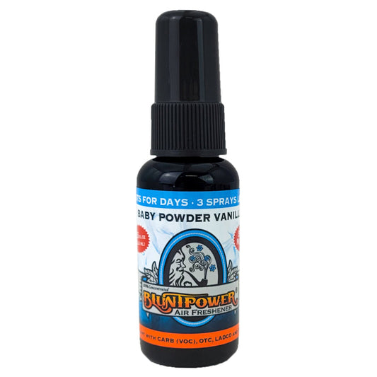 Blunt Power Spray 1.5 OZ Baby Powder Vanilla Scent