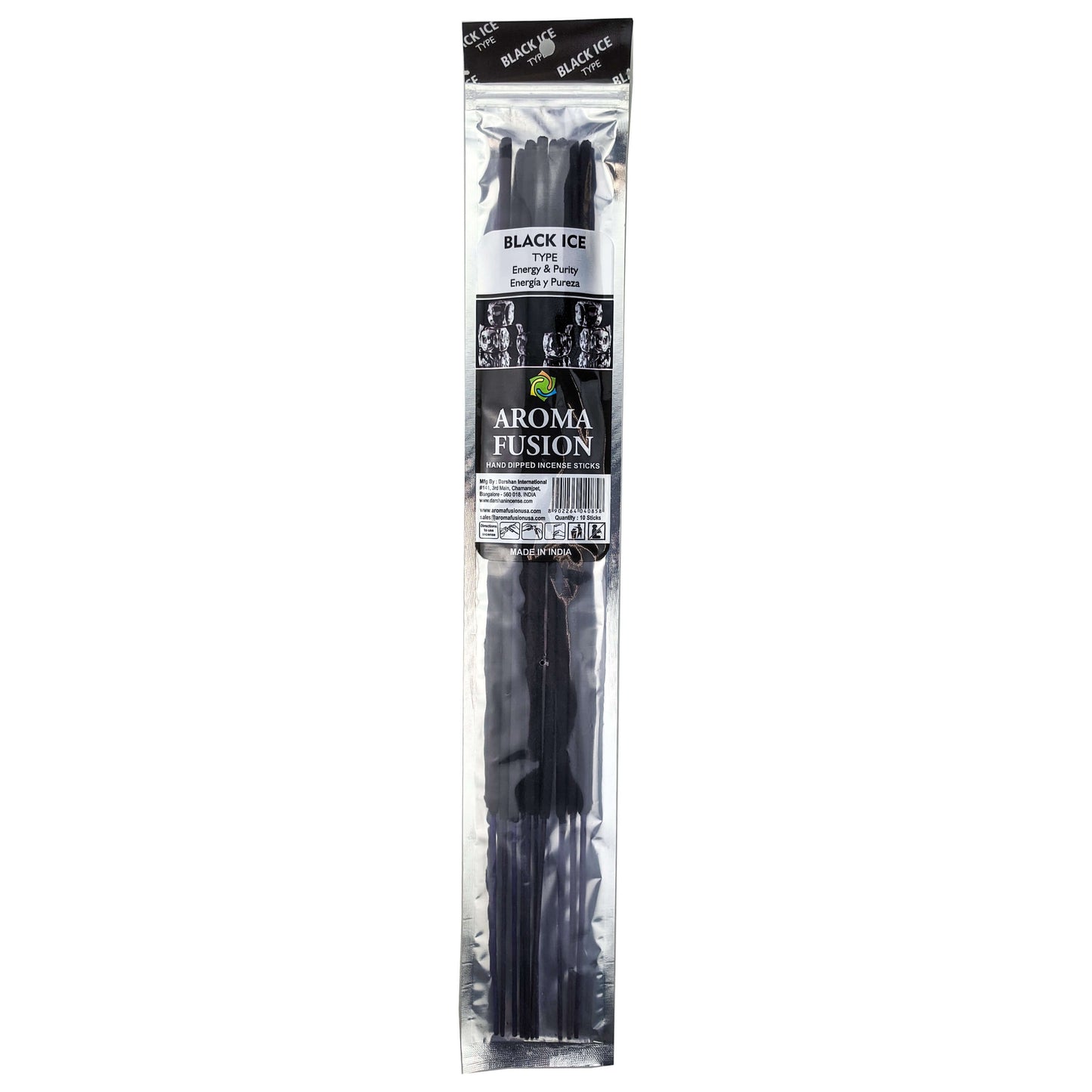 Black Ice TYPE Scent Aroma Fusion 19" Jumbo Incense, 10-Stick Pack