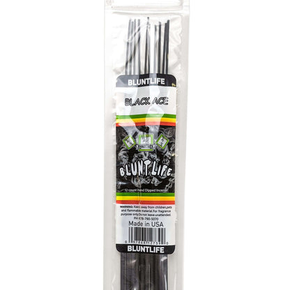 Black Ace Scent 10.5" BluntLife Incense, 12-Stick Pack