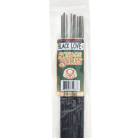 Song Of Sudan Handmade 10" Incense Sticks - Black Love Type Scent - 12 Sticks