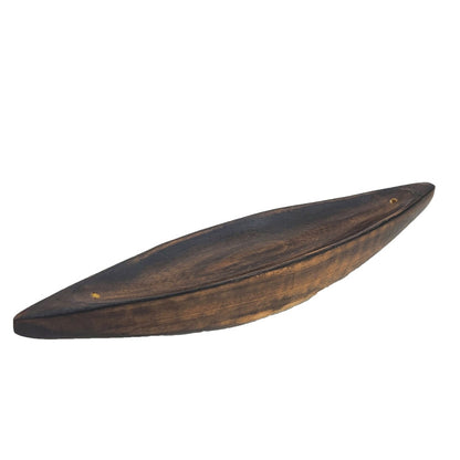 10" Wooden Boat Incense Burner & Ash Catcher