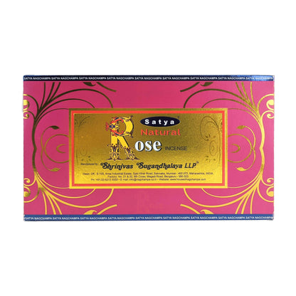 Satya Natural Rose Incense Sticks, 15g Pack