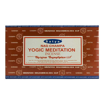 Satya Nag Champa Yogic Meditation Incense Sticks, 15g Pack