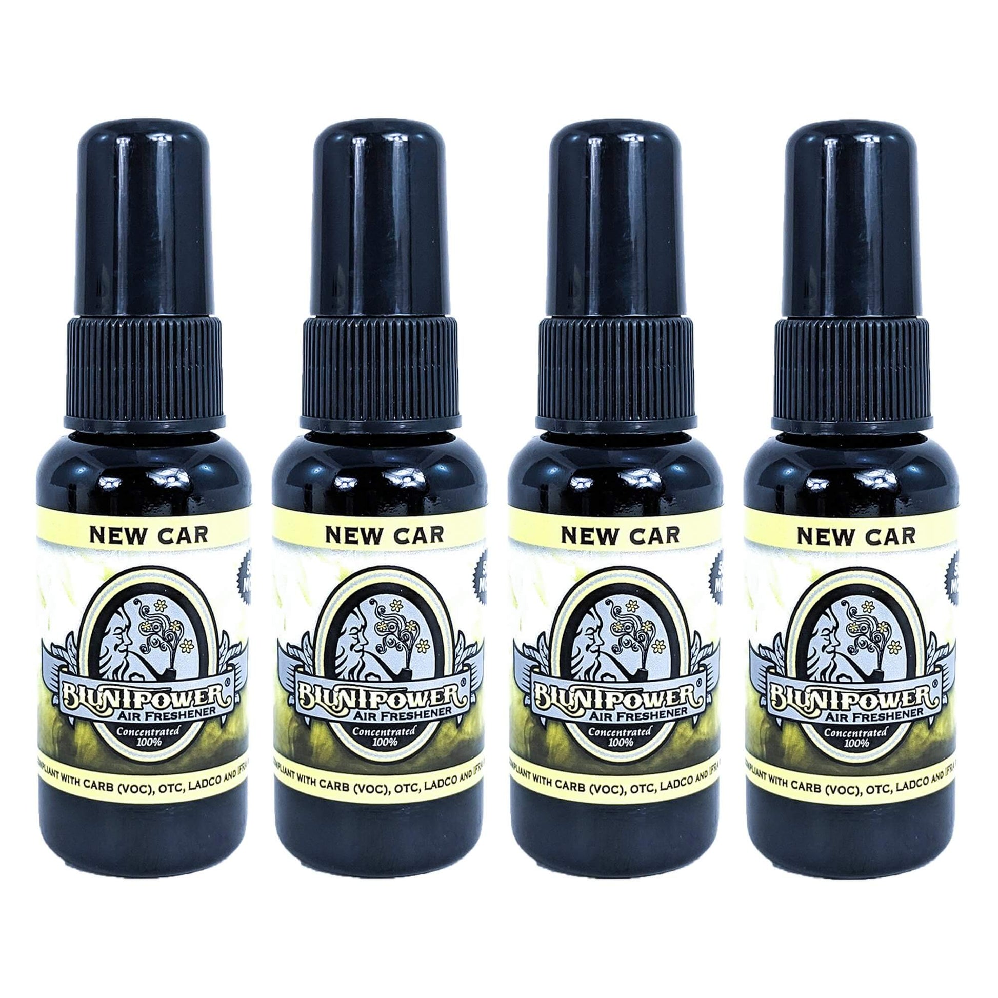 4-Pack: Blunt Power Spray 1.5 OZ New Car Scent