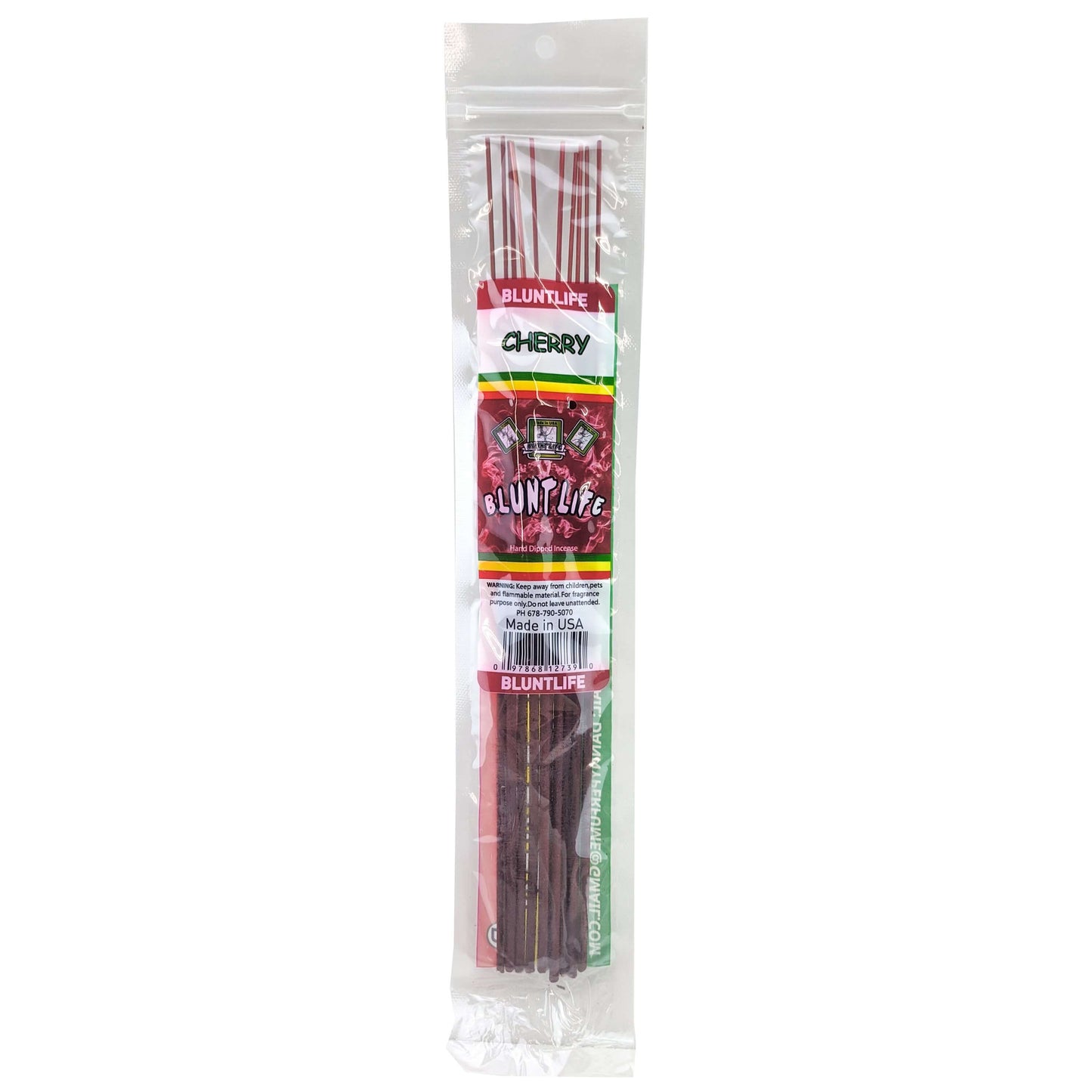 Cherry Scent 10.5" BluntLife Incense, 12-Stick Pack
