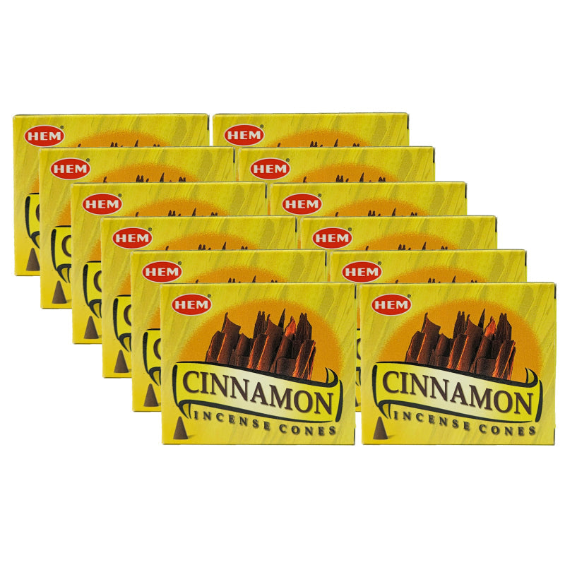 HEM Cinnamon Scent Incense Cones, 10 Cone Pack