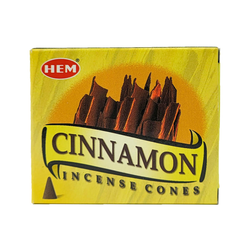 HEM Cinnamon Scent Incense Cones, 10 Cone Pack