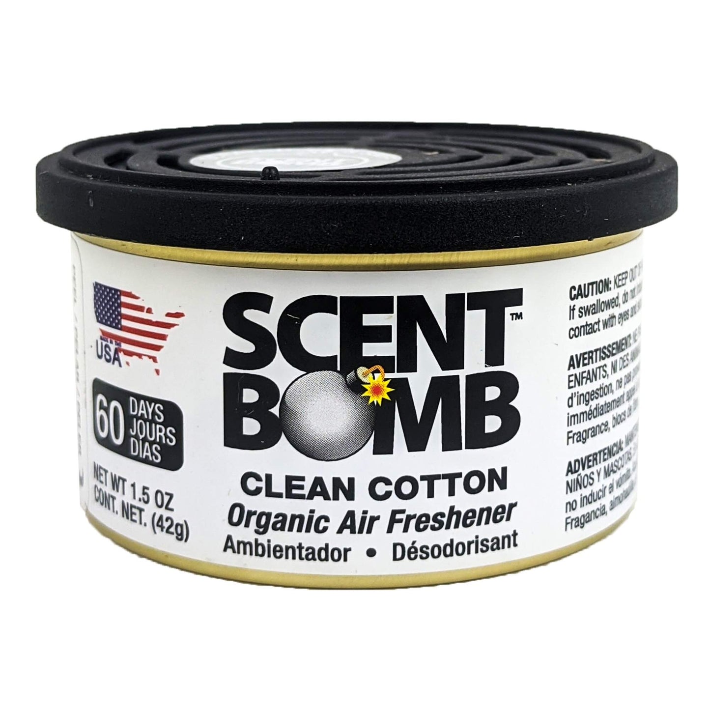 Clean Cotton Scent Bomb Organic Air Freshener Scent Can