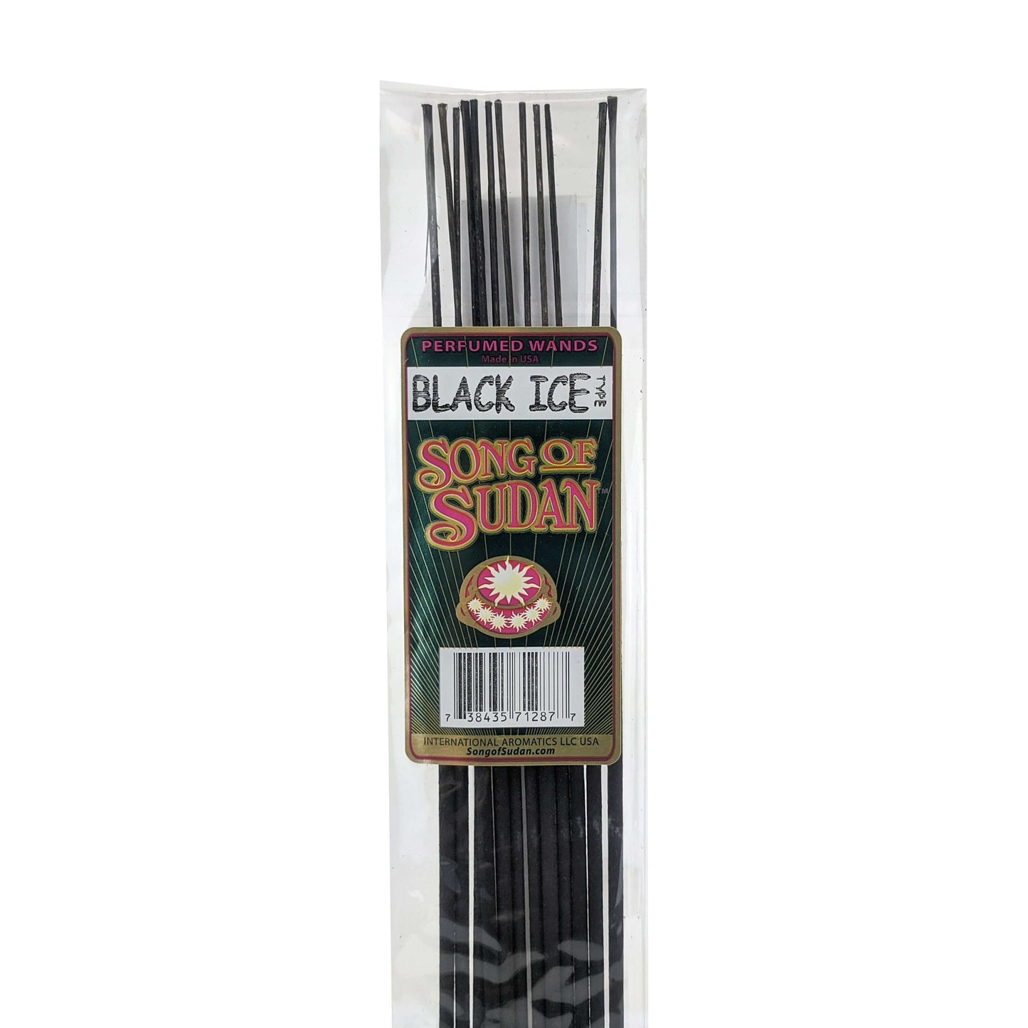 Song Of Sudan Handmade 11" Incense Sticks - Black Ice Type Scent - 12 Sticks
