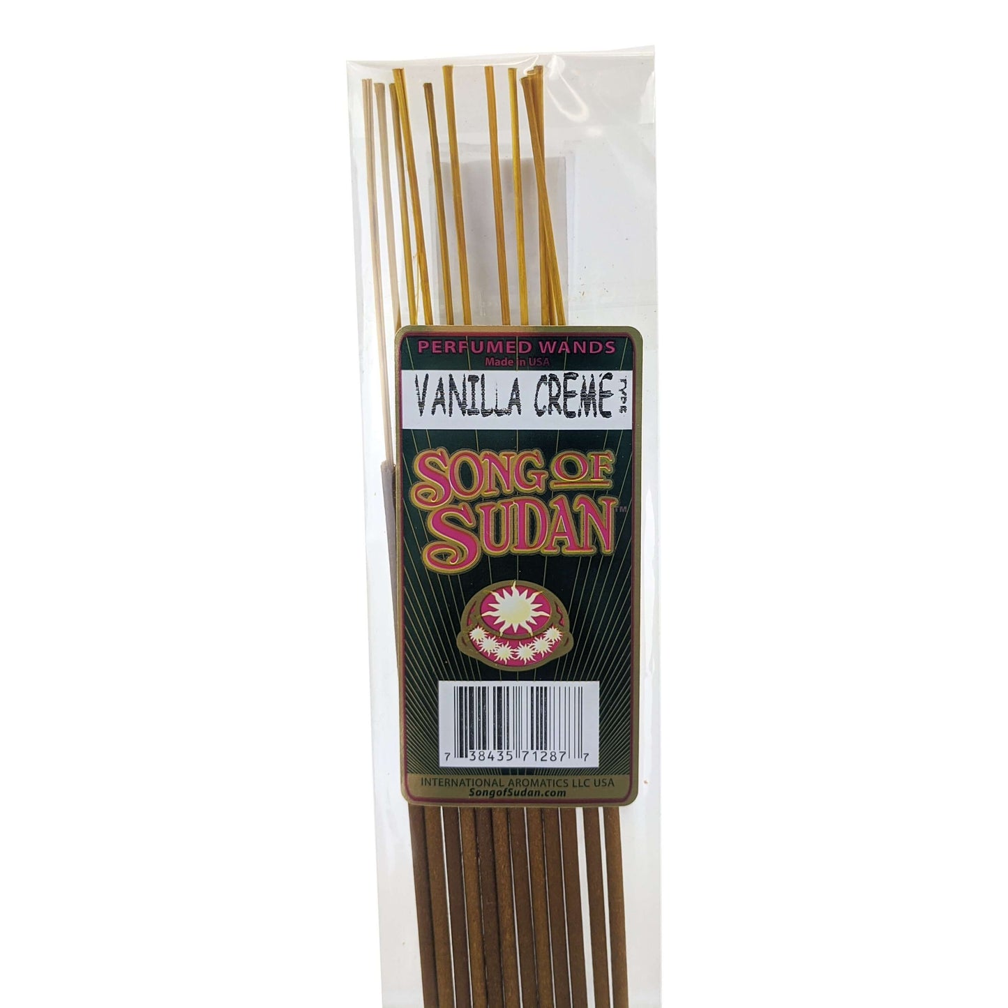 Song Of Sudan Handmade 11" Incense Sticks - Vanilla Crème Type Scent - 12 Sticks