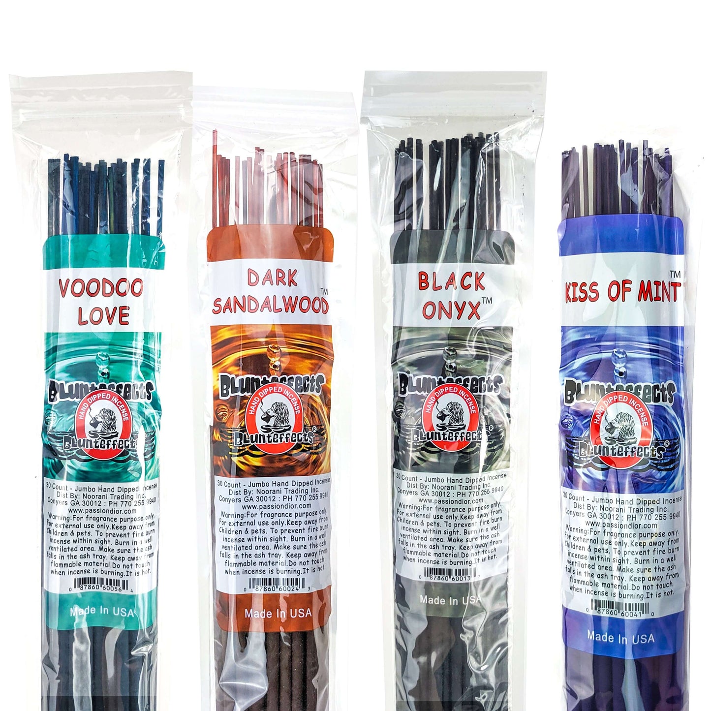 4-Pack Assorted 19" BluntEffects Jumbo Incense