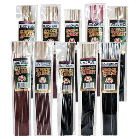 10 Packs Assorted 11" Song Of Sudan Incense