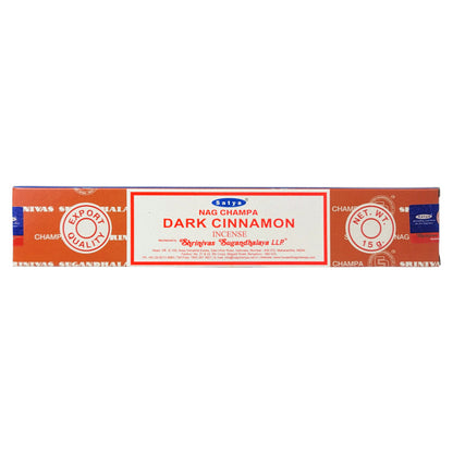 Satya Dark Cinnamon Scent Incense Sticks, 15g Pack