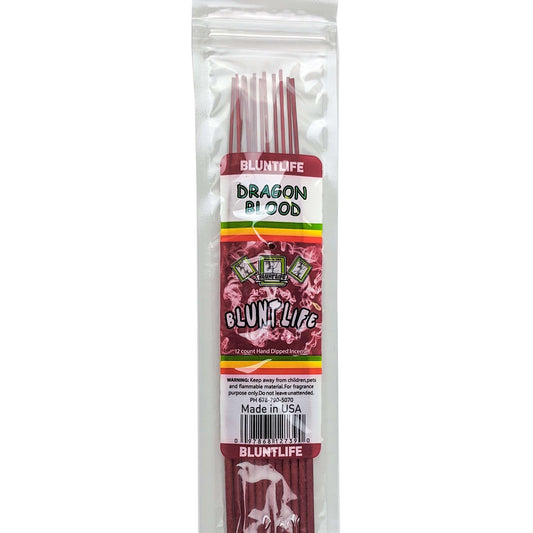 Dragon Blood Scent 10.5" BluntLife Incense, 12-Stick Pack