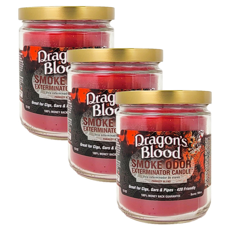 Dragon's Blood 4" Odor Exterminator Glass Jar Candle 13oz