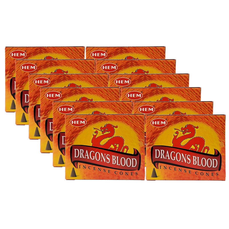 HEM Dragons Blood Scent Incense Cones, 10 Cone Pack