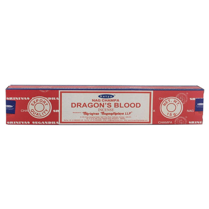 Satya Nag Champa Dragon's Blood Incense Sticks, 15g Pack