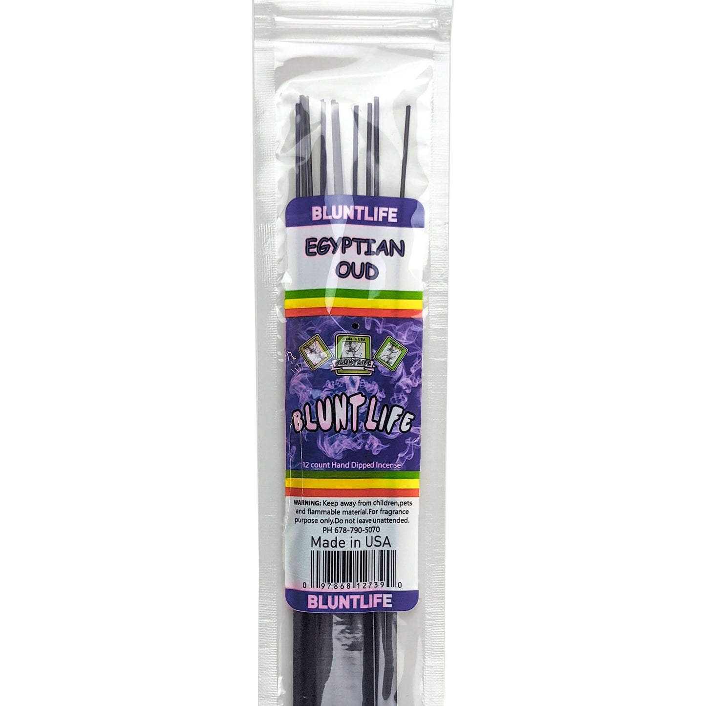 Egyptian Oud Scent 10.5" BluntLife Incense, 12-Stick Pack