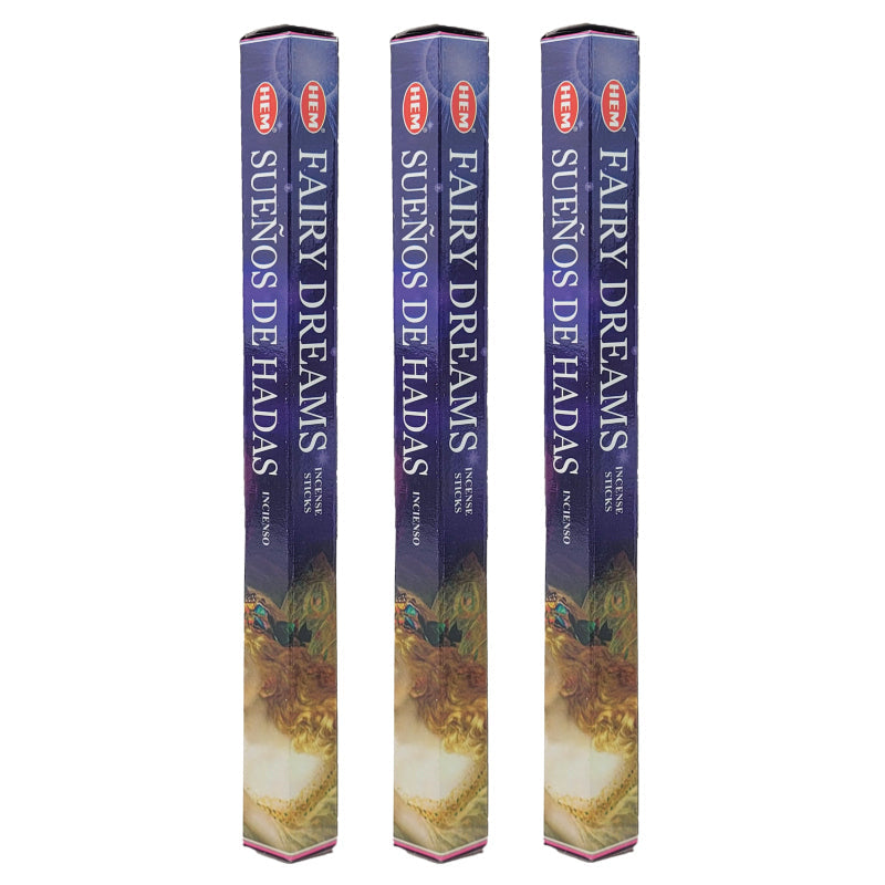 HEM Incense Sticks 20-Stick Hex Packs, Fairy Dreams Scent