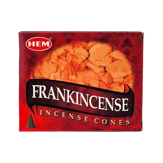 HEM Frankincense Scent Incense Cones, 10 Cone Pack