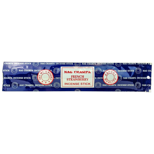 French Strawberry Scent, Satya 11" Incense, 12-Stick Soft Pack